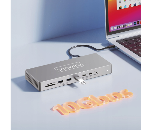 Zenwire Stacja Dokująca Hub USB-C HDMI 4K 60Hz Display Port USB SD - 1604632 - zdjęcie 4